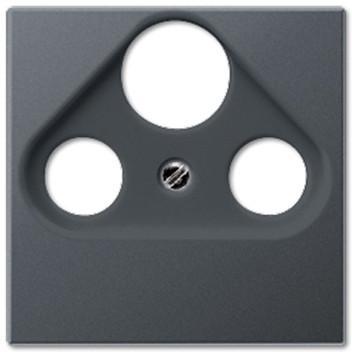 Лицевая панель Jung A creation для 3-м. розетки TV+R+SAT антрацит картинка